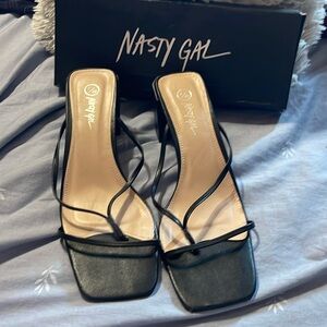 Black strappy sandals